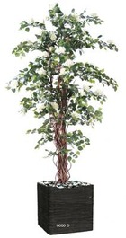 Bougainvillier arbre crème factice h180cm l80cm feuille textile en pot - couleur