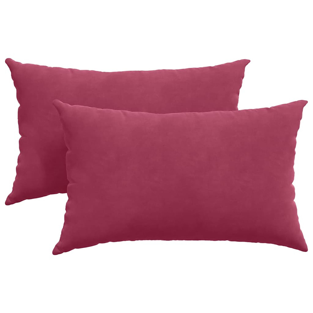 Coussins de canapé 2 pcs rouge bordeaux 50 x 30 cm