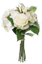 Bouquet de fleurs des champs artificielles crème h 30 cm d 20 cm