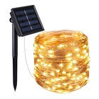 Guirlande lumineuse solaire 100 micro skinny solar 100 cuivre cuivre 11,5m