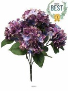 Bouquet d&rsquo;hortensia artificiel en branche, h45 cm, mauve violet - best - c