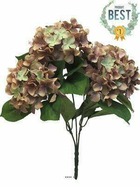 Bouquet d&rsquo;hortensia artificiel en branche, h 45 cm vieux rose - best - cou