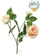 Rose paris artificielle, ramifiée, 3 têtes, 61 cm saumon - best - couleur: rose