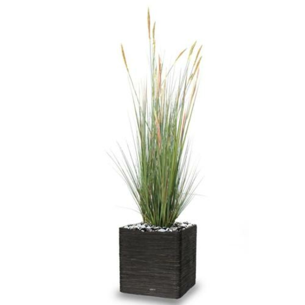 Graminée zannichellia en pot factice plante eau plumet 95cm vert-jaune - dimhaut