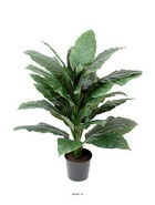 Spathifyllum artificiel en pot, larges feuilles, h 105 cm, d 80 cm