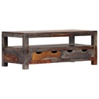 Table basse gris 100 x 50 x 40 cm bois de sesham massif