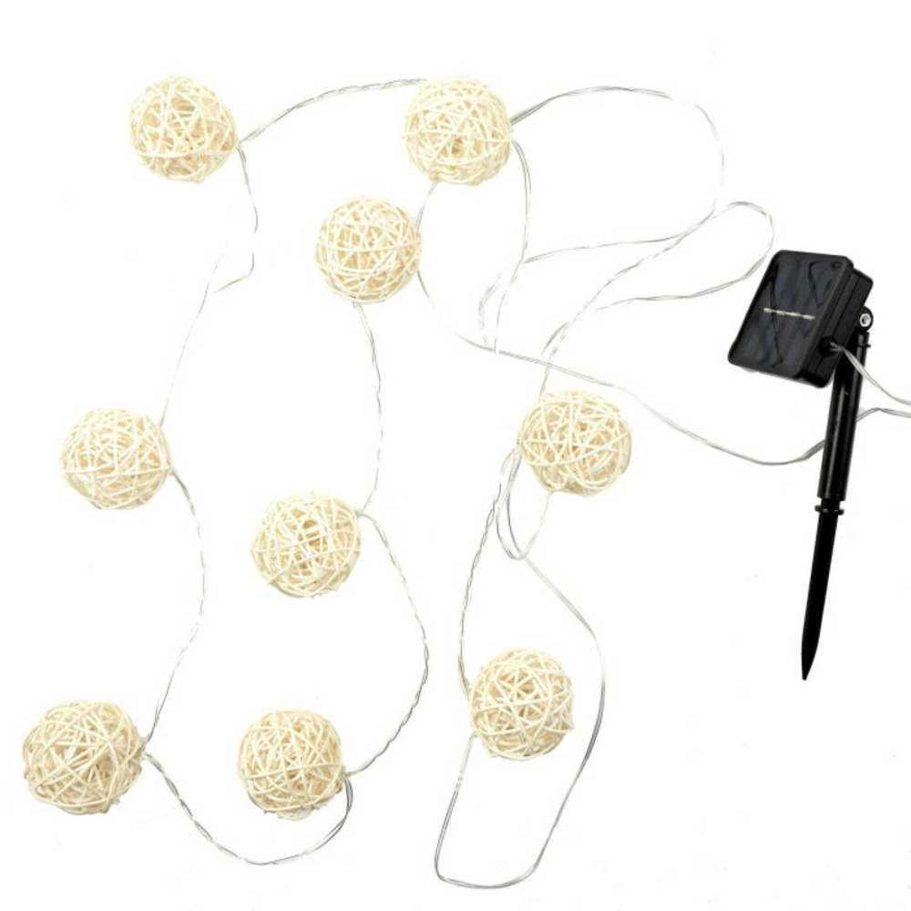 Guirlande lumineuse 'solaire 165cm beige