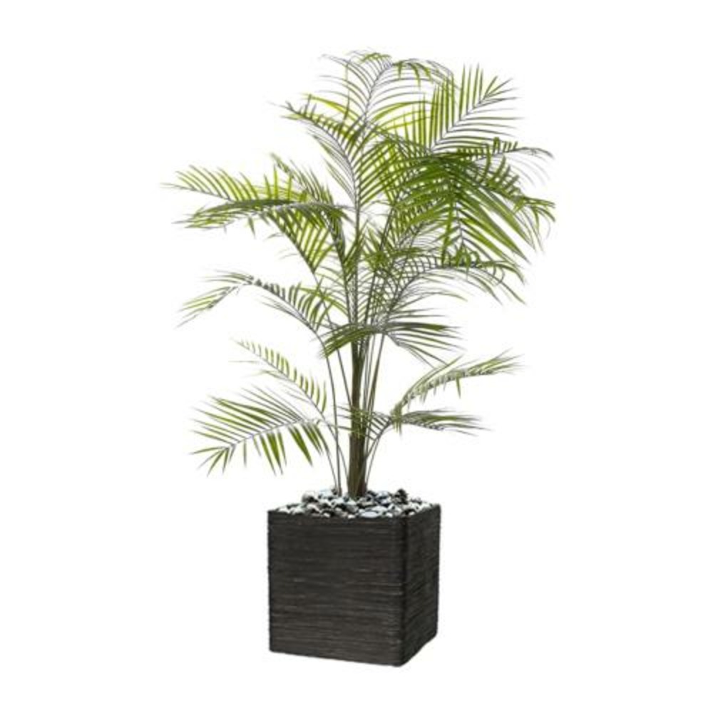 Palmier areca artificiel h 195 cm en plastique anti-uv en pot - dimhaut: h 195 c