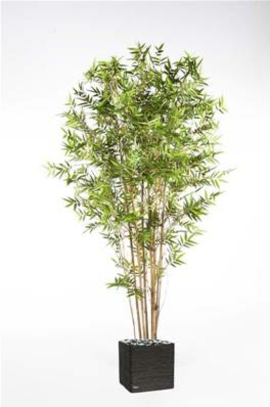 Bambou du japon oriental artificiel h 90 cm 1005 feuilles en pot - dimhaut: h 90