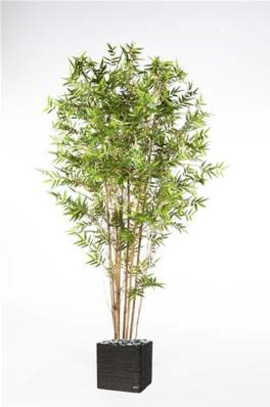 Bambou du japon oriental artificiel h 150 cm 2103 feuilles en pot - dimhaut: h 1