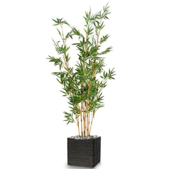 Bambou artificiel finition mousse verte h 150 cm vert - dimhaut: h 150 cm - coul