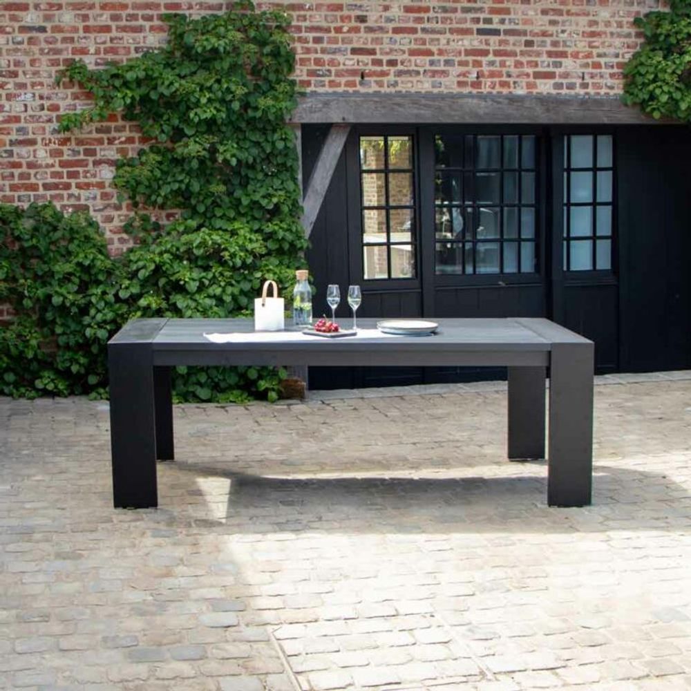 Table de jardin en aluminium 6/8p fixe ibiza