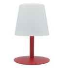Lampe de table sans fil led standy mini rouge acier h25cm