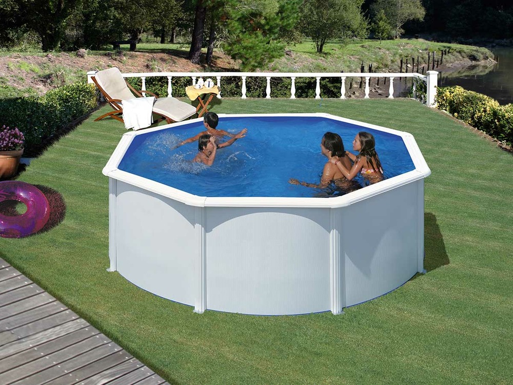 Piscine acier blanc fidji ronde 3,20 x 1,22 m