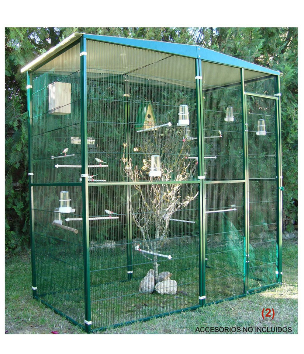 Volière de jardin de 2m2 avec porte