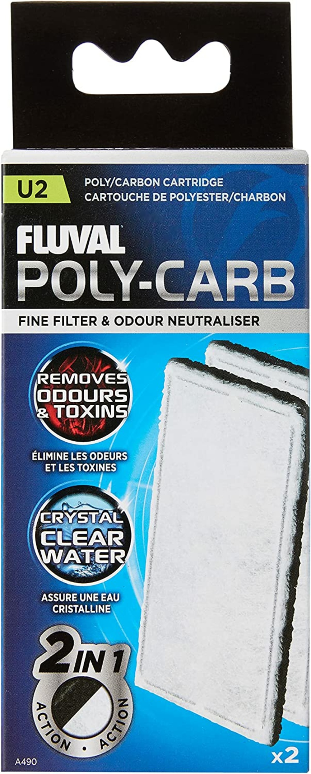 Cartouche en polycarbonate u2 filtre intérieur aquariophilie