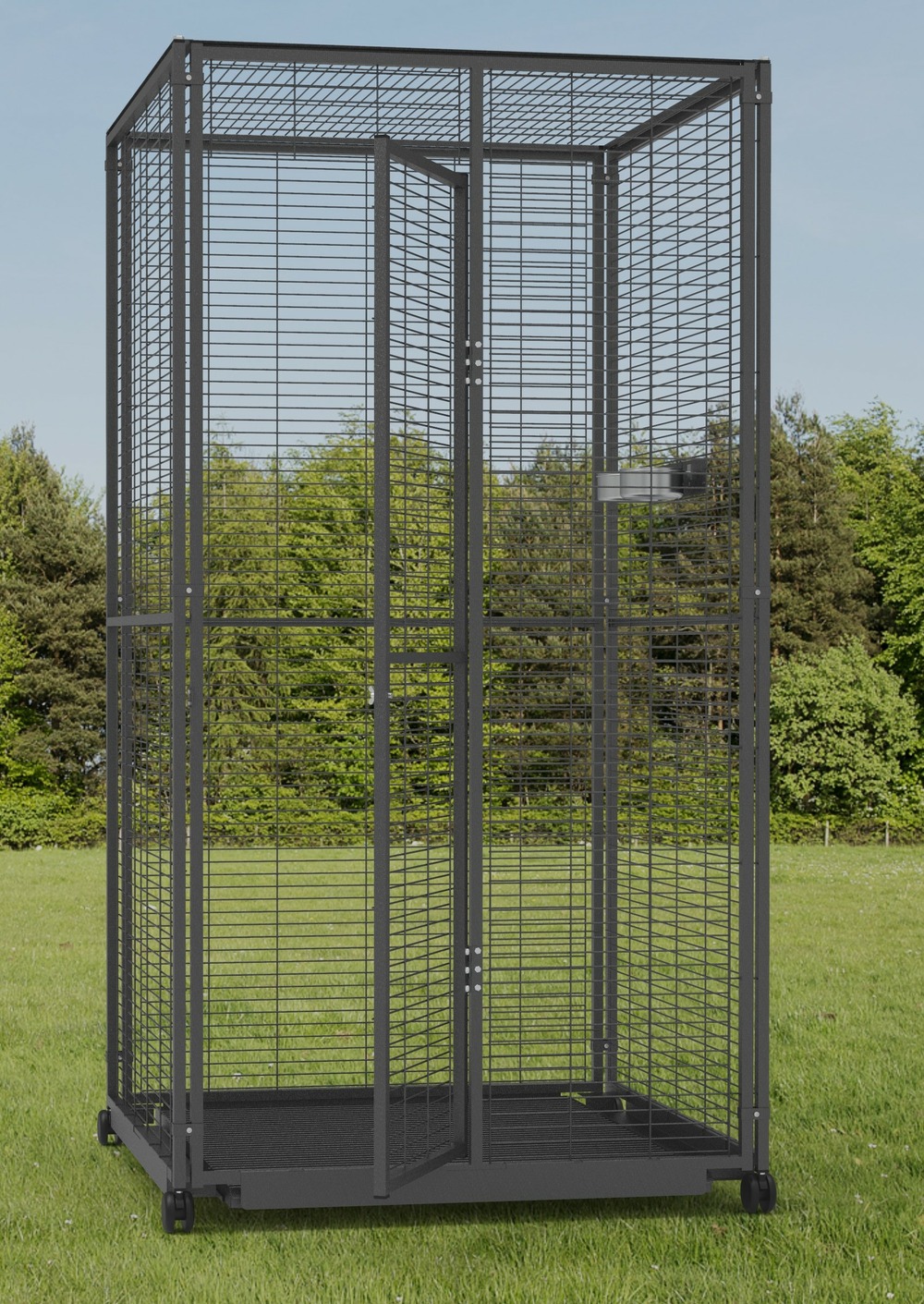 Volière mobile de jardin pour perroquets