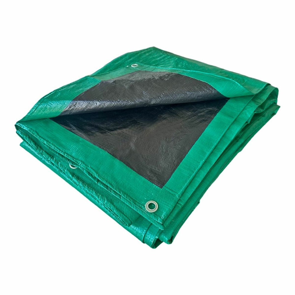 Bâche de protection 4x5 m - verte et noire - bâche multi usages imperméable