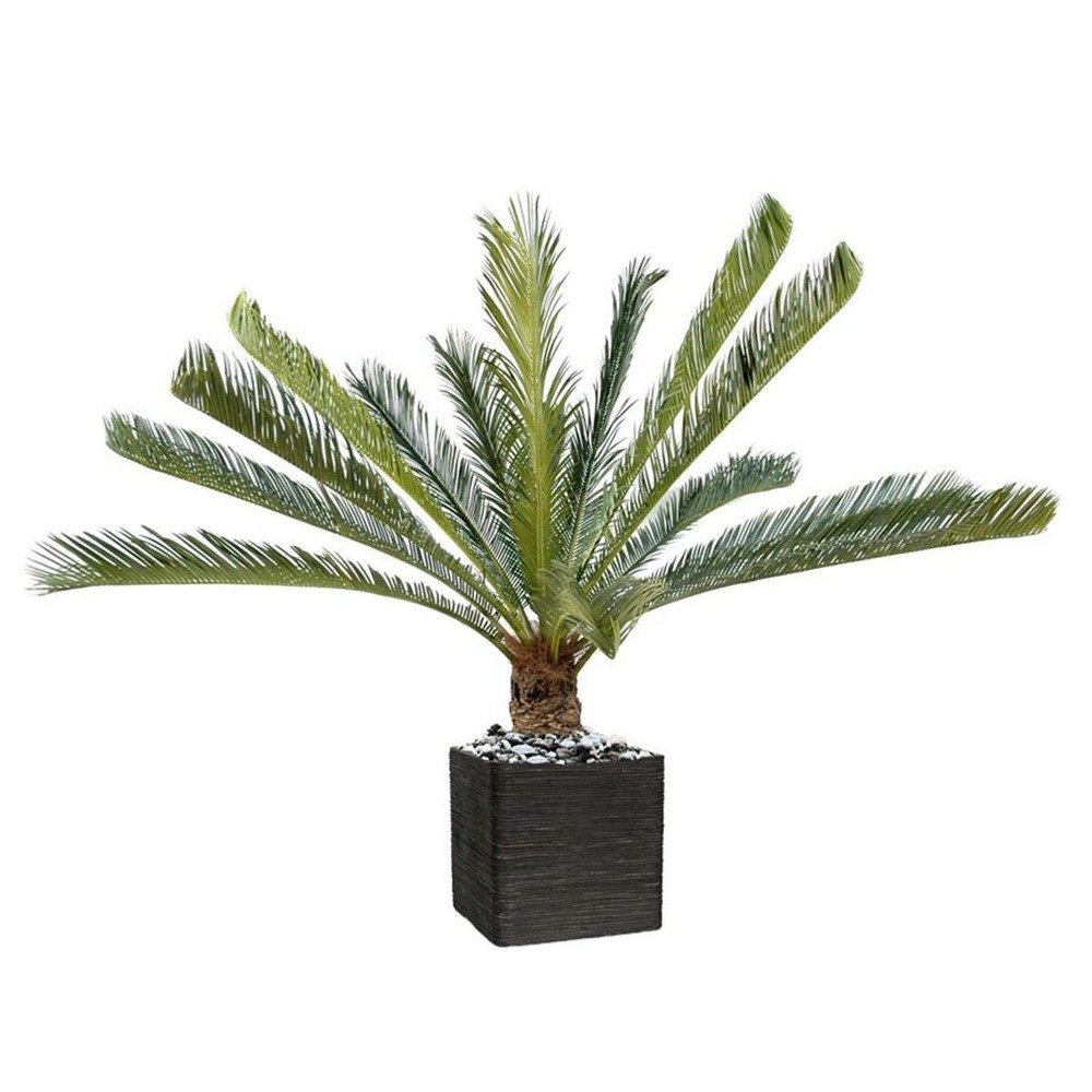 Palmier cycas artificiel en pot h 100 cm vert - dimhaut: h 100 cm - couleur: ver