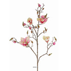 Branche de magnolia artificiel 4 fleurs 22 boutons h 107 cm rose pâle - couleur:
