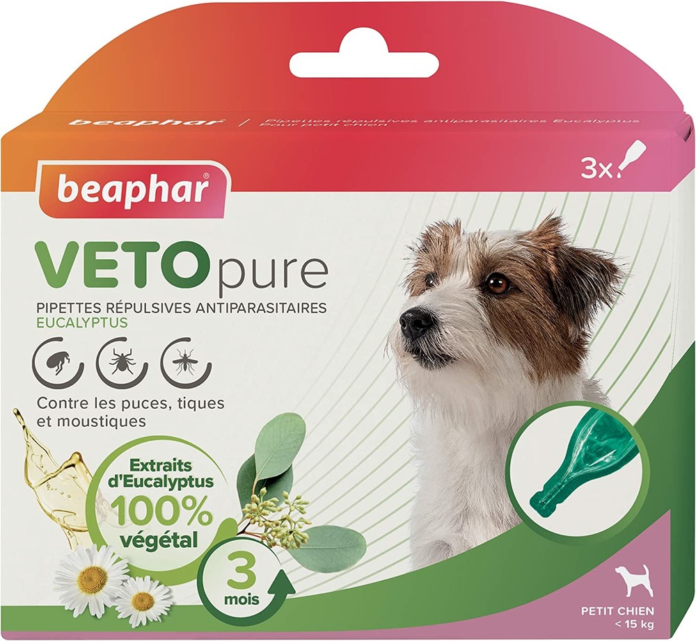 – vetopure – pipettes répulsives antiparasitaires petit chien (
