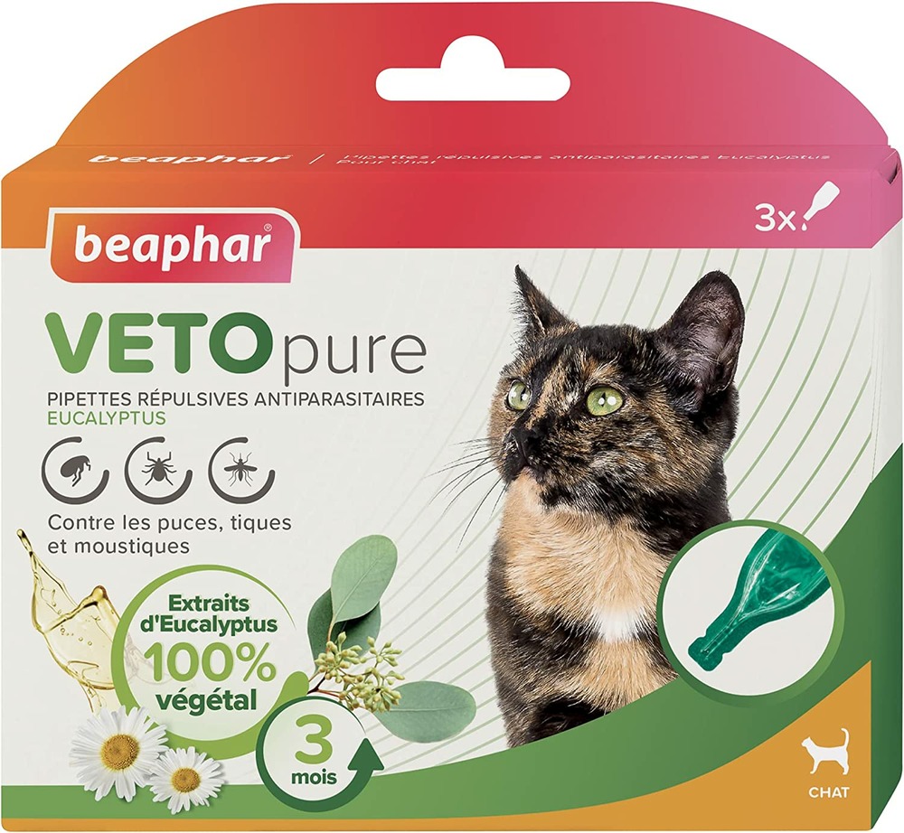 – vetopure – pipettes répulsives antiparasitaires chat