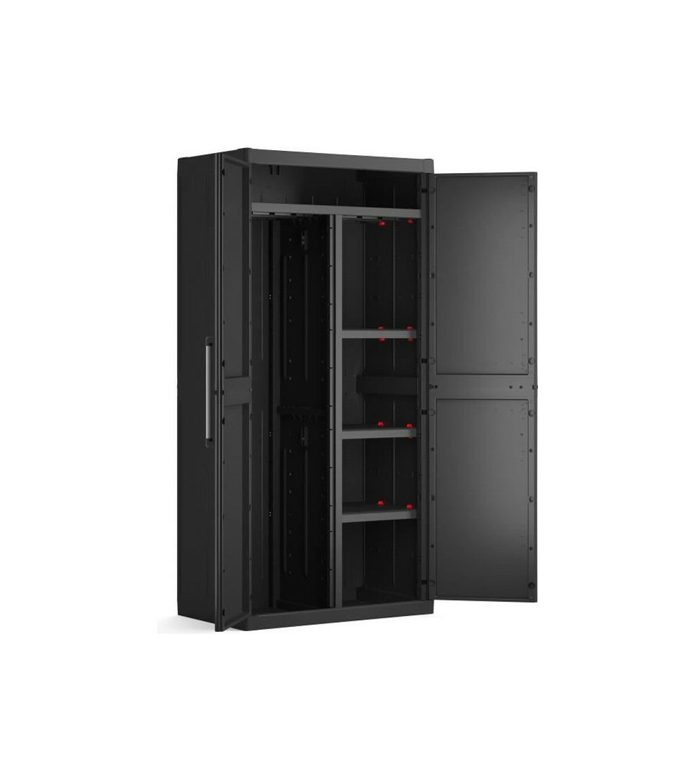 | armoire utilitaire detroit xl , noir, 89 x 54 x 182 cm
