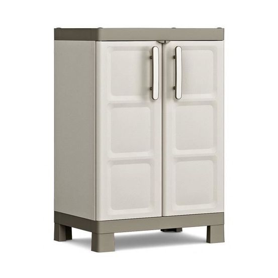 | armoire basse excellence , sable /terre, 65 x 45 x 97 cm