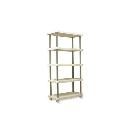Etagere 5 plateaux grande largeur - supporte 30kg par plateau : h 184 x l 88 x profondeur 44cm beige clair et foncé