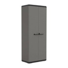 Keter | armoire haute piu, gris / noir, 68 x 39 x 166 cm