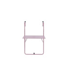 Table de balcon rabattable en acier - 60 x 78 x 86-101 cm - rose