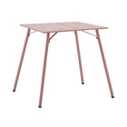 Table de jardin carré - rose - acier - 70 cm