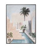 Tableau toile murale imprimée et encadrée inspiration marocaine 58 x 78 cm