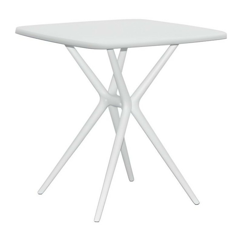 Idea table de jardin carré 70x70cm en résine injectée- table hugo