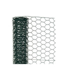 Maille hexagonale en acier galvanisé plastifié vert - ø 25 mm - 1x10 m