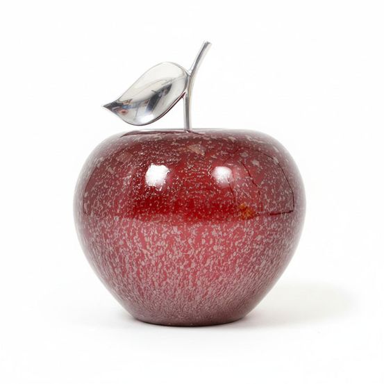 Lampe à poser manzana pomme rouge verre 35x35x40cm