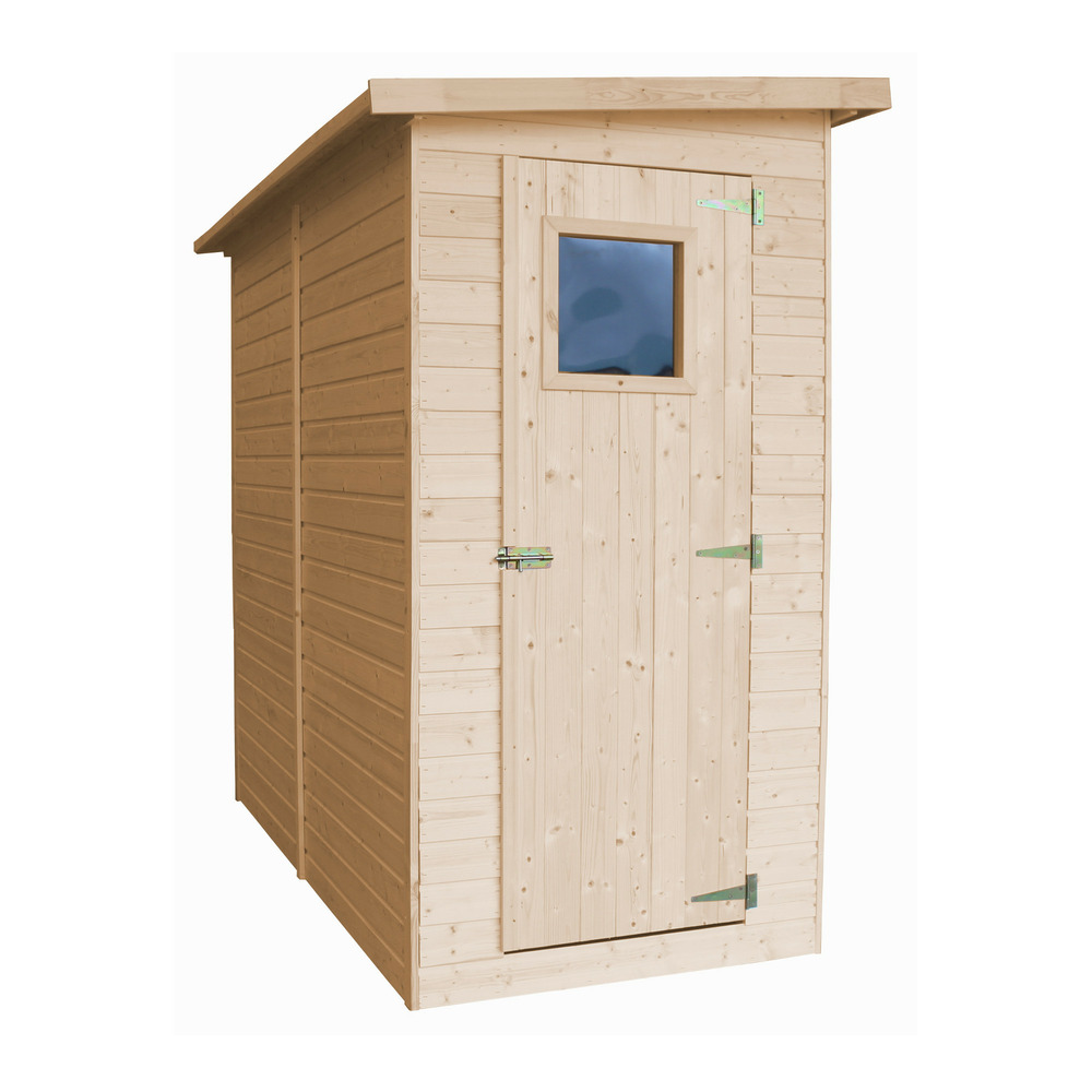 Abri de jardin en bois 2,1 m² – h203 x 223 x 123 cm - construction de panneaux en bois naturel - m348a