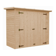 Abri de jardin en bois 2,1 m²  – H194 x 223 x 123 cm - construction de panneaux en bois naturel - M348