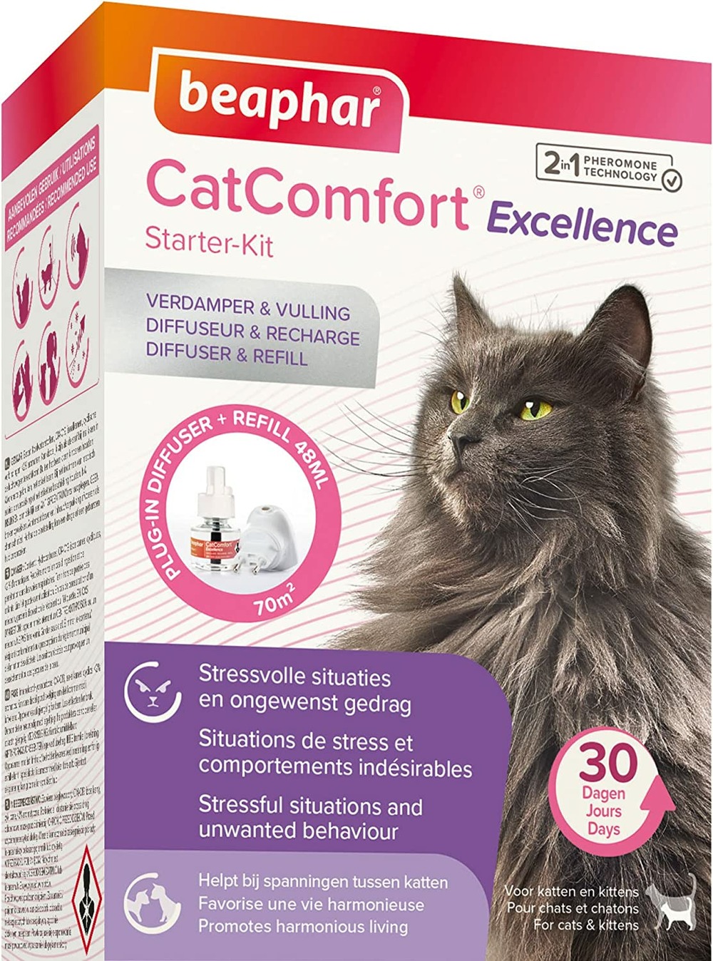 Diffuseur électrique anti stress chat catcomfort excellence 48 ml