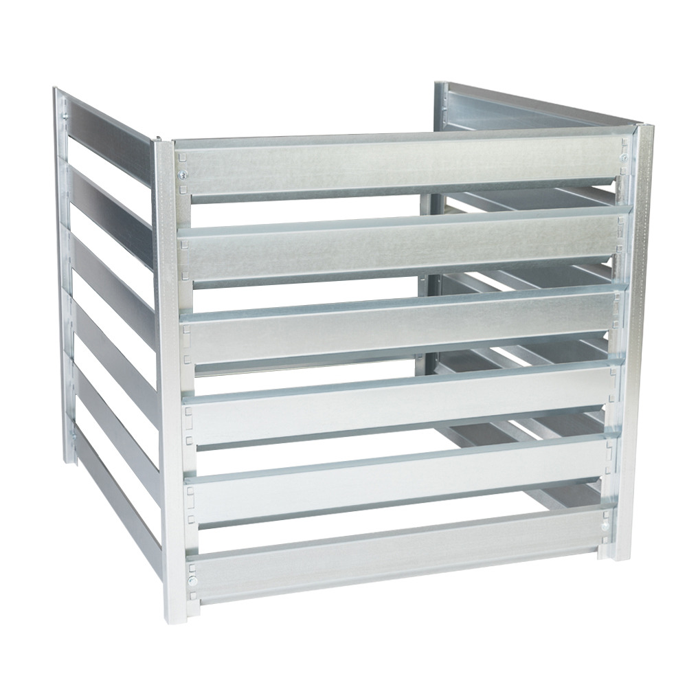 Module d’extension pour le composteur timbela m800 - 91 x 91 x h85 cm / 704l - composteur de jardin en métal - bac à compost
