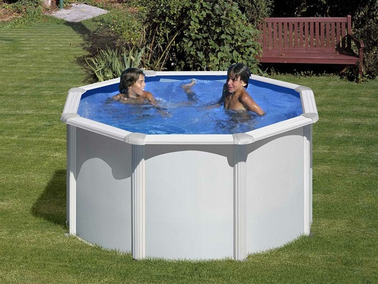Piscine acier blanc fidji ronde 2,60 x 1,22 m
