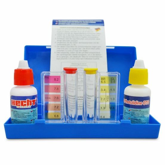 H 060601 kit de test pour piscine (chlore/ bandelettes de test ph) env. 50 tests