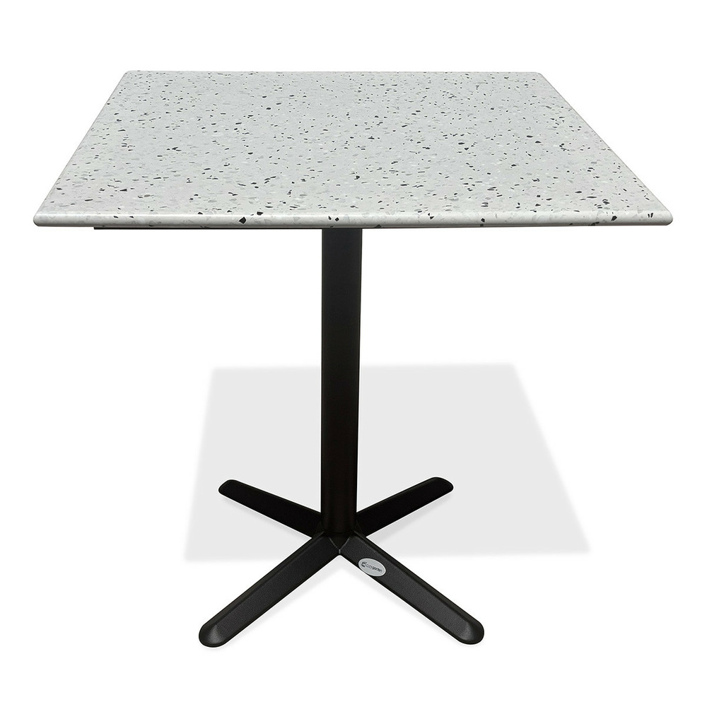 Table de jardin carrée en terrazzo 