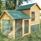 Cage clapier enclos lapin extérieur en bois  haute qualité pour lapins petits animaux- modèle : 035 ranch 152 x 98 x 118 cm