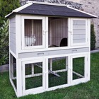 Cage clapier enclos lapin extérieur en bois de haute qualité pour lapins 118 x 63 x 118 cm-modèle 034 villa de ville