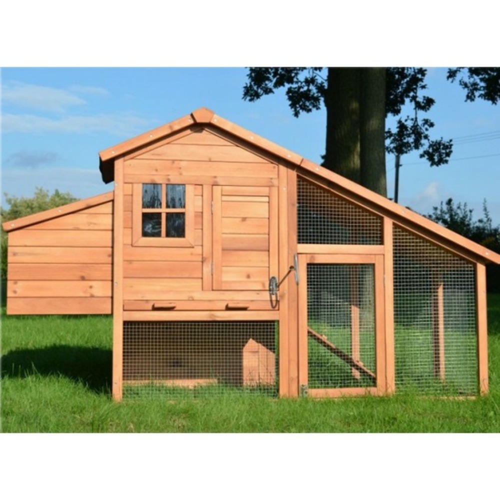 Poulailler en bois 2/5 poules 190x62x114 cm modele 144 confort