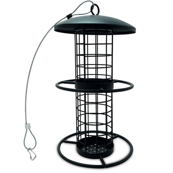 Mangeoire oiseaux extérieur à suspendre pour oiseaux sauvages pour jardin balcon distributeur de nourriture«34717 nourri-silo»