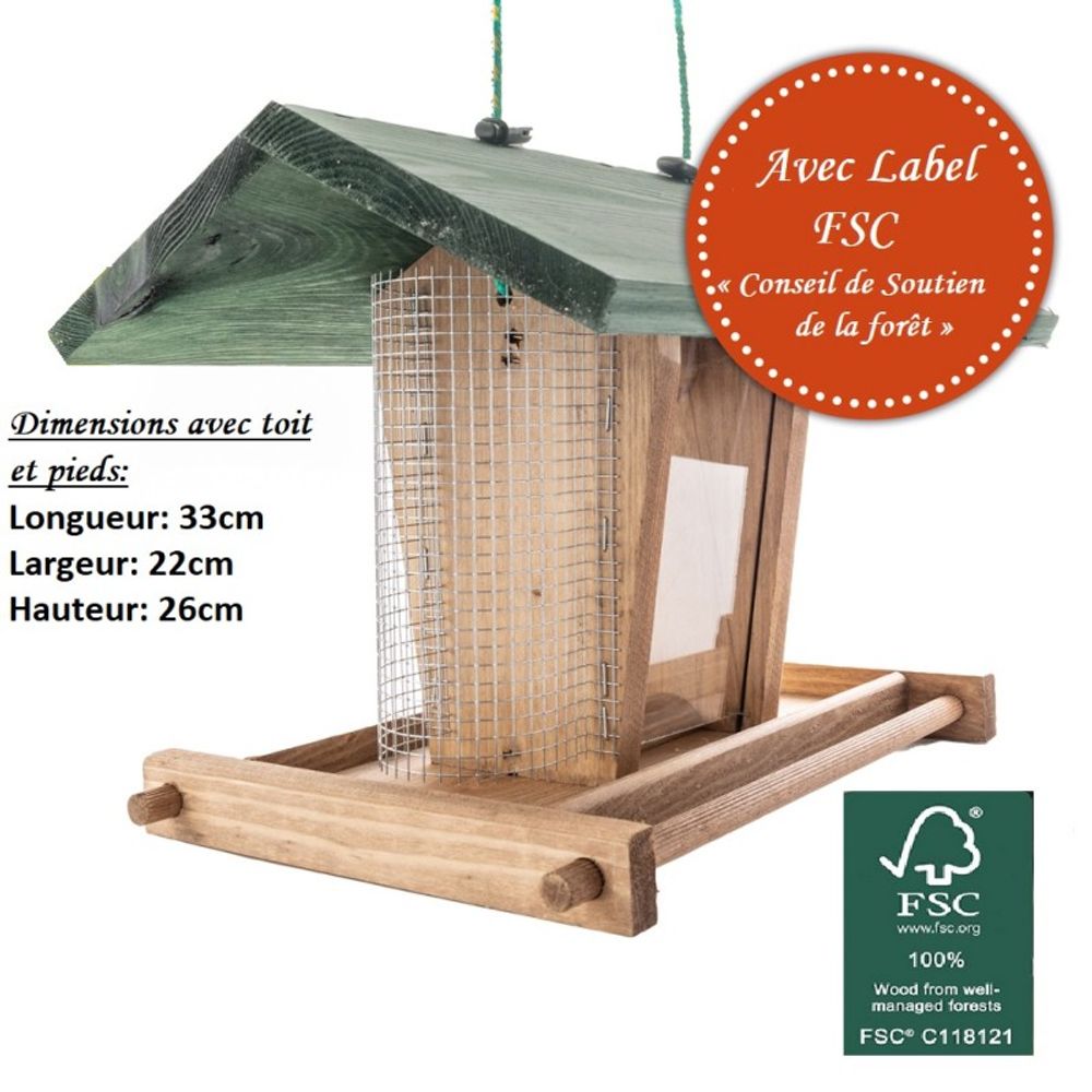 Mangeoire Pour Oiseaux Extérieure En Fonte - Forme Pratique à Planter - Dimensions 115x15x16 Cm - 12