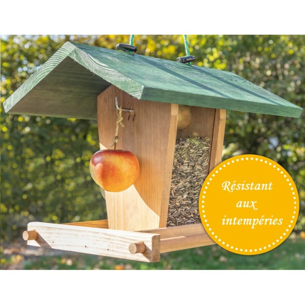 Mangeoire Extérieure En Fonte Pour Oiseaux Sauvages - Design Pratique Avec Décorations D'oiseaux - 115 Cm - Marron