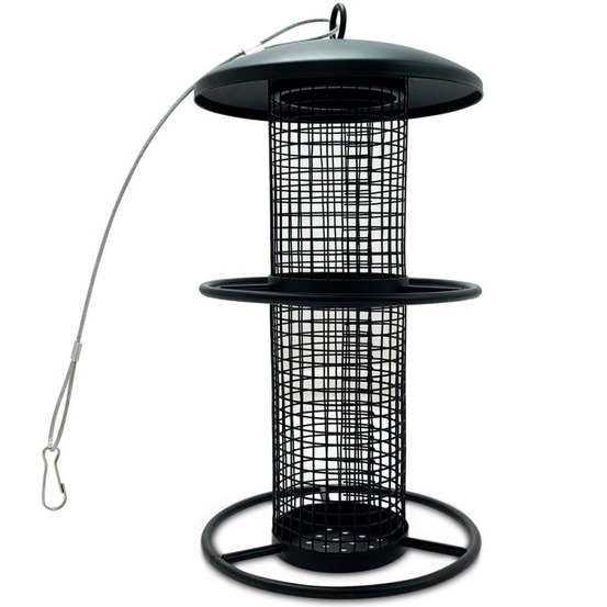 Mangeoire oiseaux extérieur à suspendre pour oiseaux sauvages pour jardin balcon distributeur de nourriture «34716 nourri-silo»